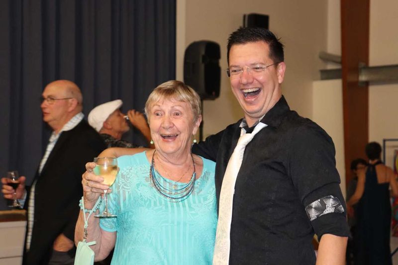 New Year’s Eve is a chance to dress up and celebrate, like Betty Freeman and Andrew Hawkins at the recent ArtyBall
