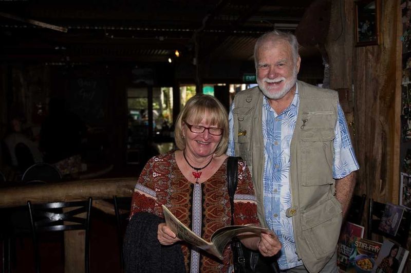 Therese and Vaughn Skuthorpe checking out the market
