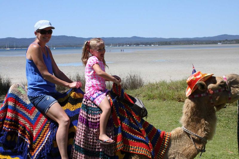 The 2017 Tin Can Bay Seafood Festival is set to be the best yet. Wynetta and Skye Duggan took the camel train around the fore