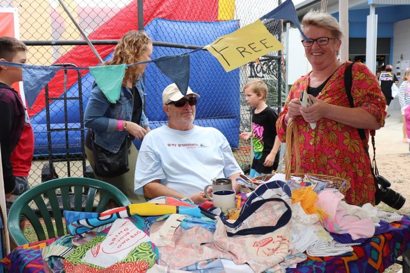 As well as paper bags, Tash Murphy shows some of the options available at Tin Can Bay IGA when we go plastic bag free in July