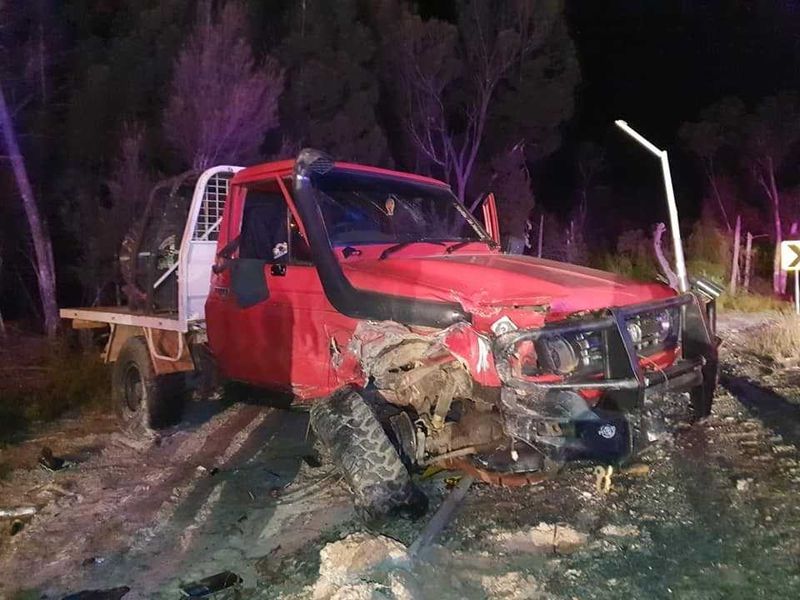 Police are urging drivers to take care and are grateful this accident last month on the Rainbow Beach road didn’t lead to ser