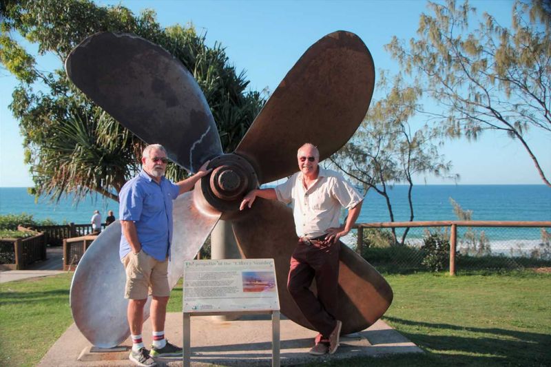 Original purchasers of the prop, Peter Cantrell and Adrian Patterson, are happy she is staying right where she is