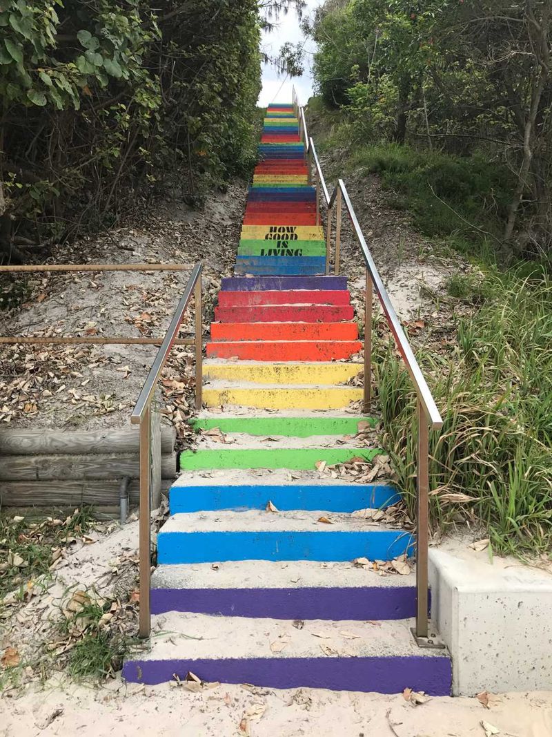 Rainbow Beach Steps Artwork