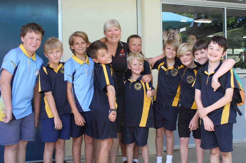 After four years at Rainbow Beach State School, Ronnie received a big farewell in 2017