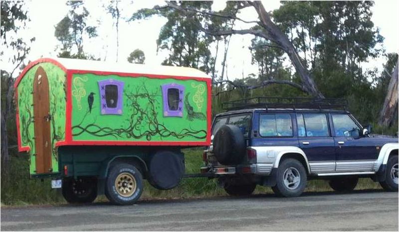 The cutest RV we saw in Ida Bay, Tasmania, a 'Home on Wheels'