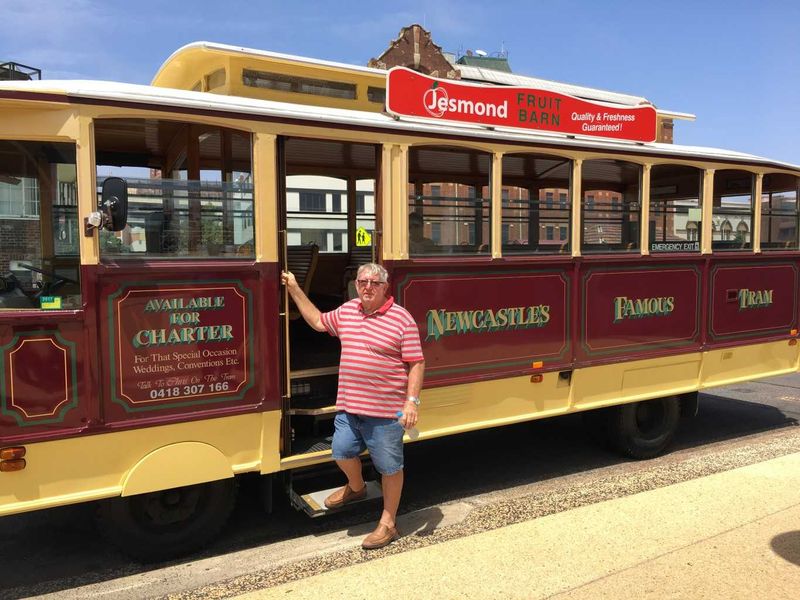 Peter Grant from Saturn Antennas takes a Newcastle Tram Ride