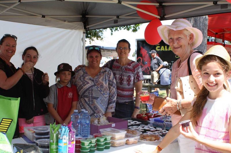 Tin Can Bay students, staff and parents were selling goop, cakes and a variety of goodies at the Seafood Festival