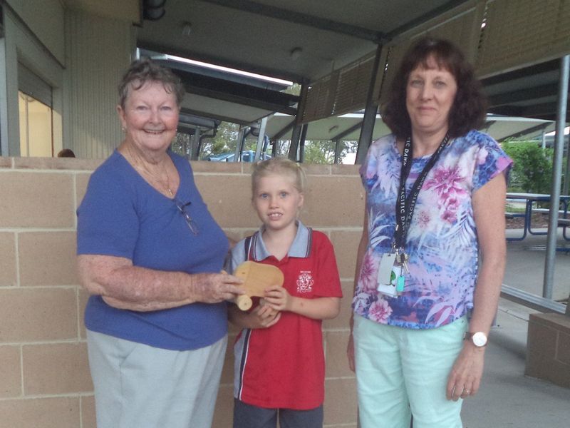 Mrs Sutton, Amy (Year 2 student) and Mrs Battaglene (HaSS /Science teacher)