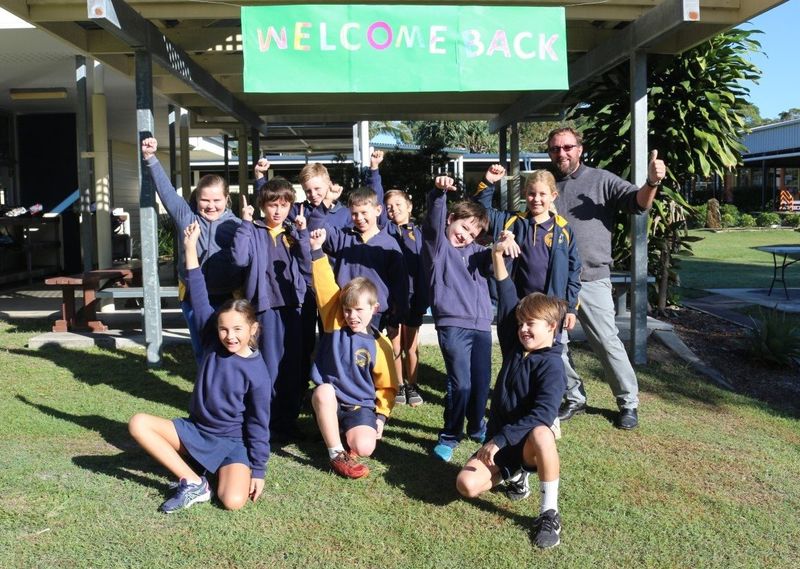 Although the preppies have been at school for two weeks, they love that their school is now back to ‘normal’ again: Back row;