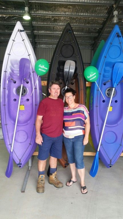 Glen and Michelle Heaton launch SeaBreeze Kayaks in Cooloola Cove