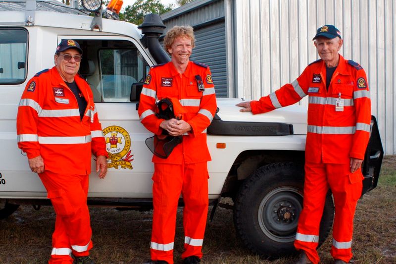Ray King, Mark Lawler and John Missen call for more SES volunteers