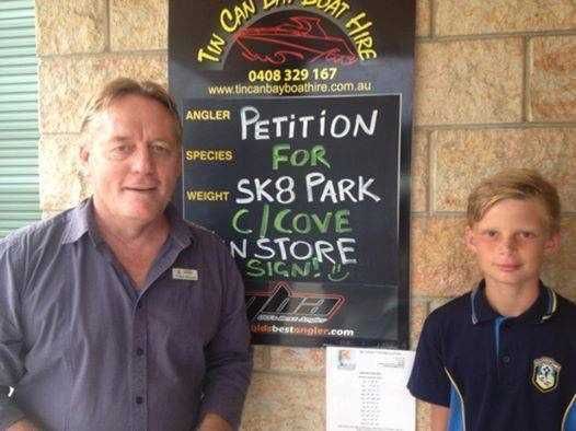 Skate Park - Izaak Cole with Cr Mark McDonald