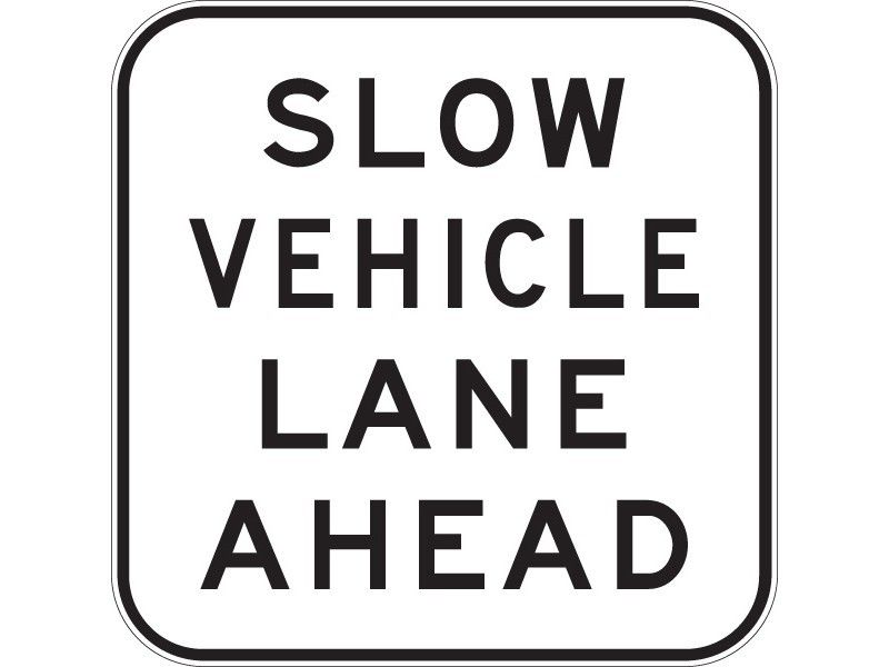 Slow vehicle lanes needed post image