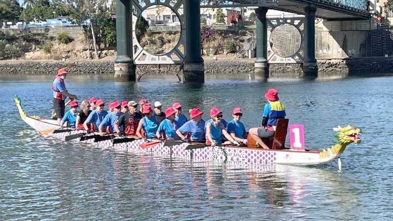 Cooloola Dragons on the Burnett River at the recent Bundaberg Regatta.