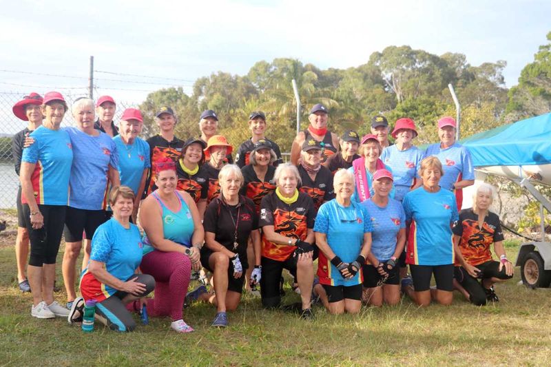 The long paddle crews (Cooloola and Hervey Bay Dragon Boat Clubs)