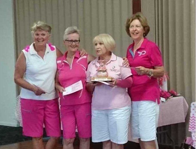 The winning team members were from left to right Lin Groombridge, Tina Guy, Margie Moore and Chris Harvey