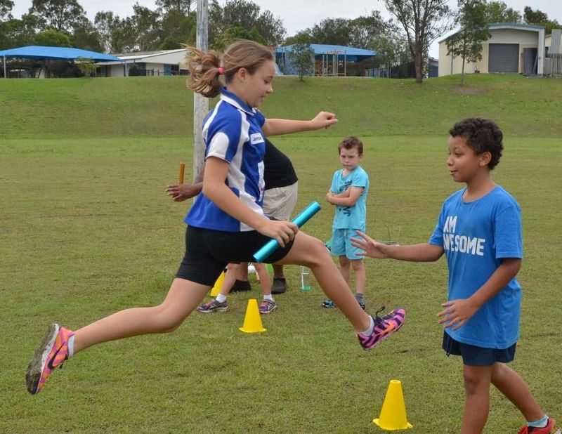 Anjelica makes a flying relay pass