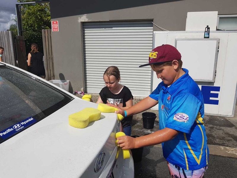Car wash fundraiser helps Little Athletics