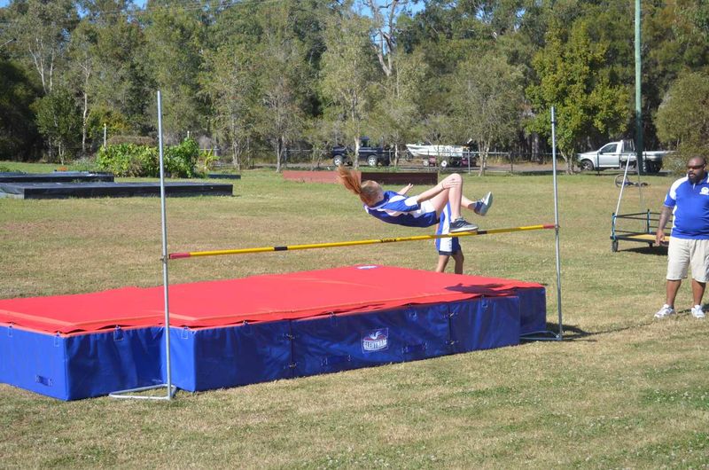 Keisha O'Brien perfects her Fosbury Flop method.