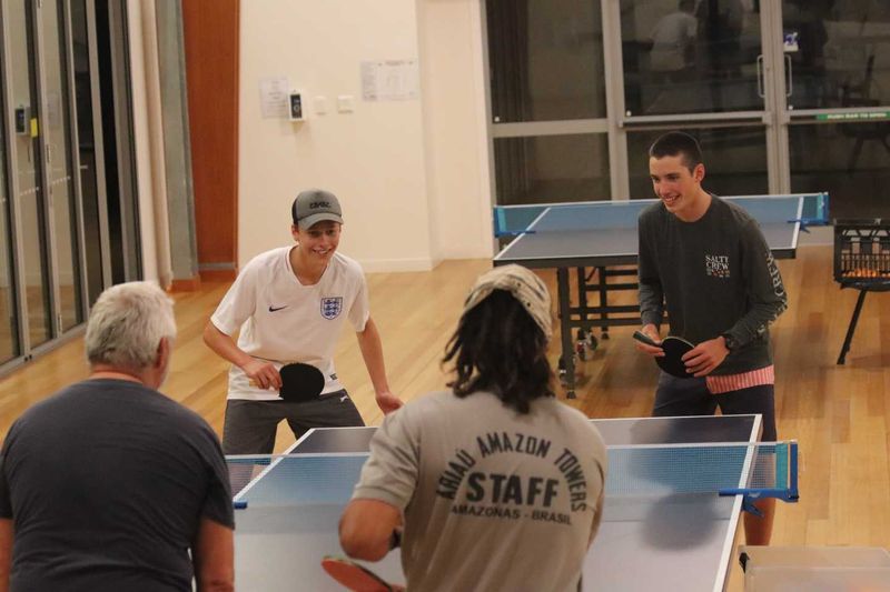 Table tennis at the Community Hall