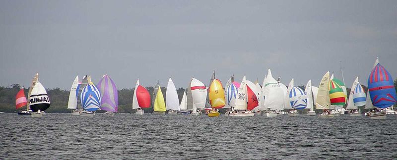 Photo from last year’s Cooloola Cup regatta, which was won by Mitchell Foley on Wild Child