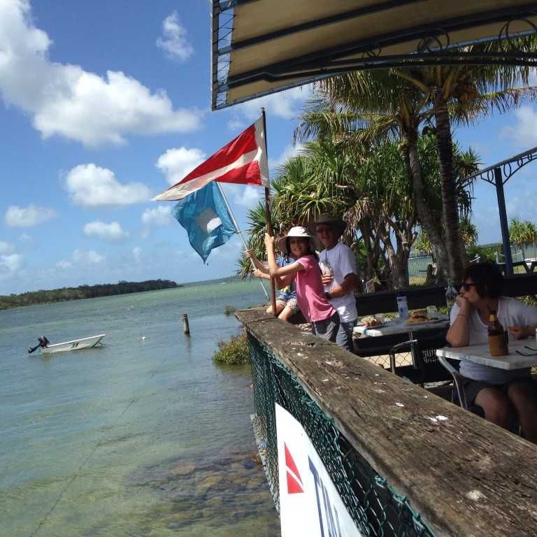 Ava McAndrew starting the local Tin Can Bay Yacht Club fleet Image M McAndrew