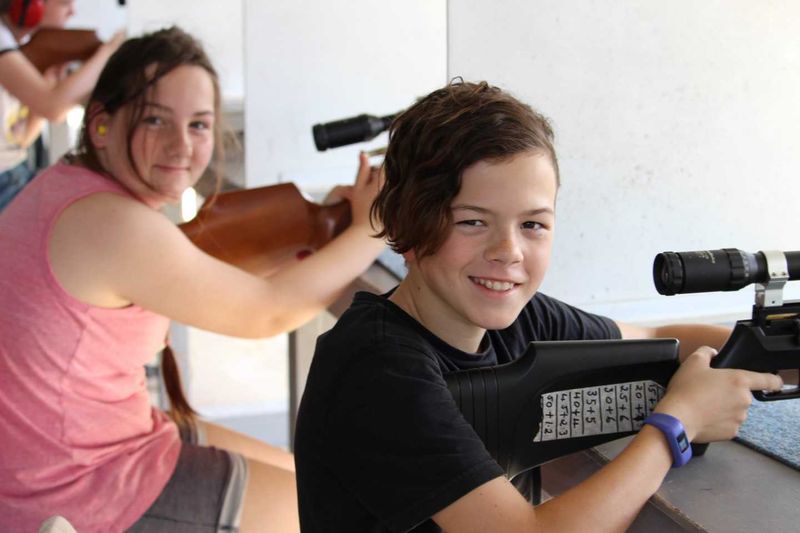 SSAA Tin Can Bay Junior Shooting Day - Elsie and Lachlan
