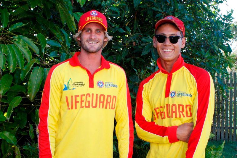 Sam Cartwright and Reece Muir helped revive a tourist at Double Island Point