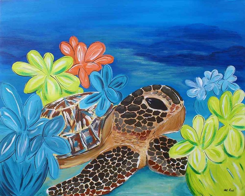 Sea Turtle by Net Rae Art. Catch more of her stunning artworks during this year’s Studio Trails in September. Image from www.