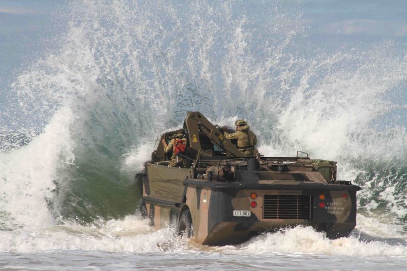 LARC-V on a previous training exercise here in Rainbow Beach. Catch them in action again this month.