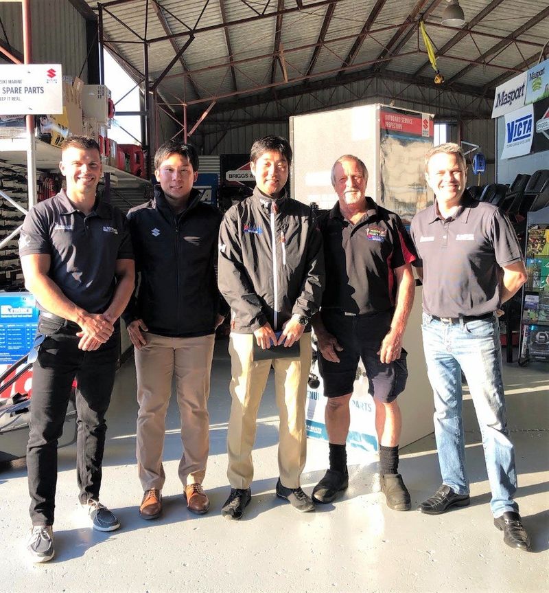 Ryan Lloyd Australian Suzuki GM, Wataru Sakamoto Suzuki Japan, Daiki Sugiura Suzuki Japan, Kerry Gash Tin Can Bay, John Haine