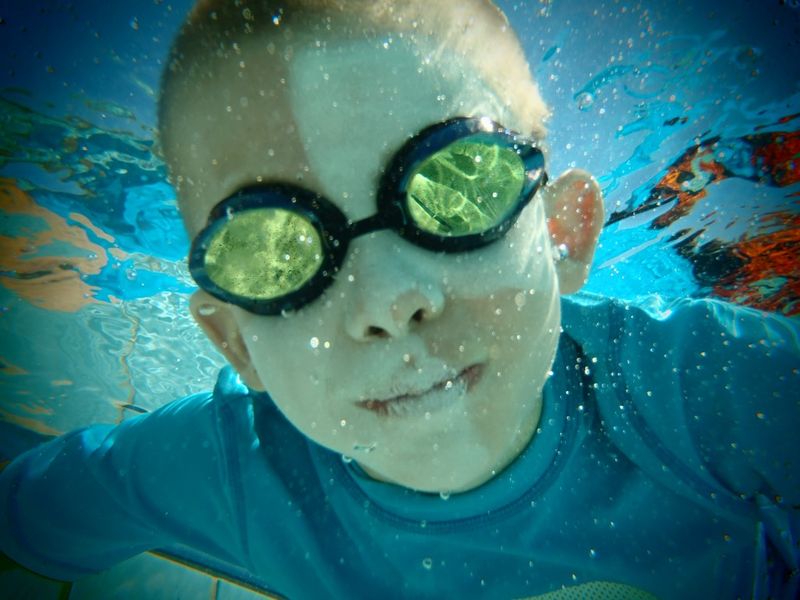 Baily Orazio enjoying the pool