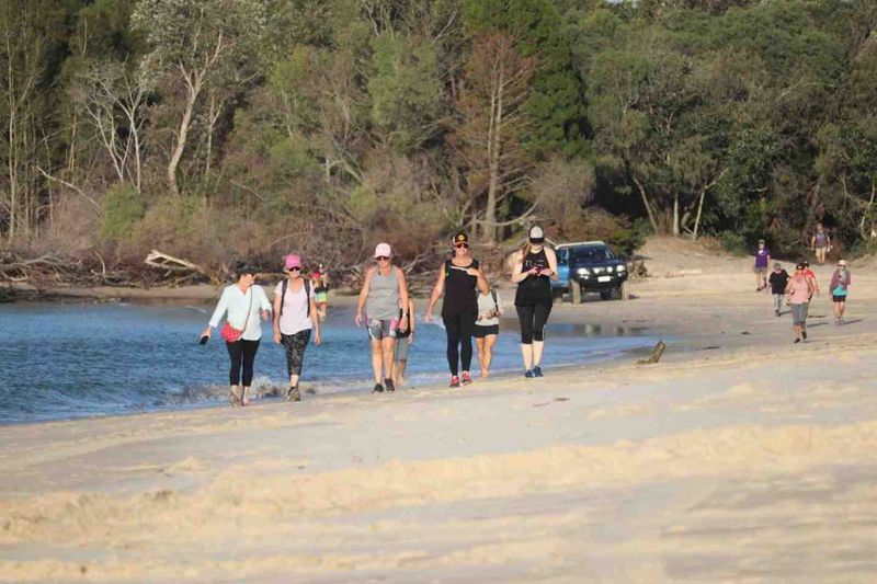 Not far now - through the access road at Inskip Point - where a coldie, nibbles and chair awaited