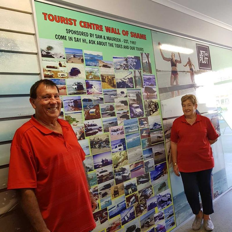 Sam and Maureen Mitchell present their new "Wall of Shame"