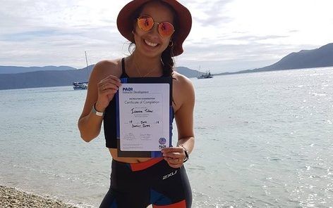 Ivanna Tobar recently completed training and is now a fully qualified dive instructor - congratulations Ivanna