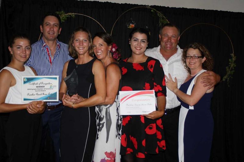 Congratulations Rainbow Beach Horserides Tourism winner and Rainbow Getaway Holiday Apartments, Tourism finalist at the Gympi