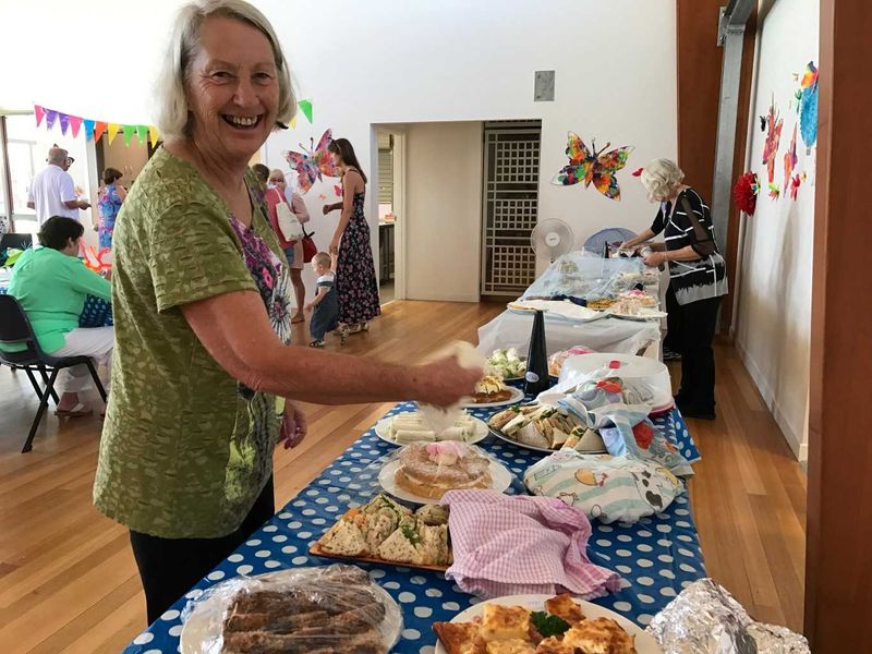CIRS Treasurer Helen Brown helps out at the charity morning tea last month - and hopes that you may be able to help her?