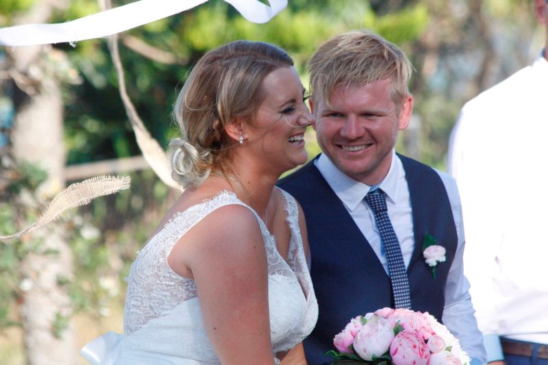 Jessica Cochrane married John Baker in Rainbow Beach last month