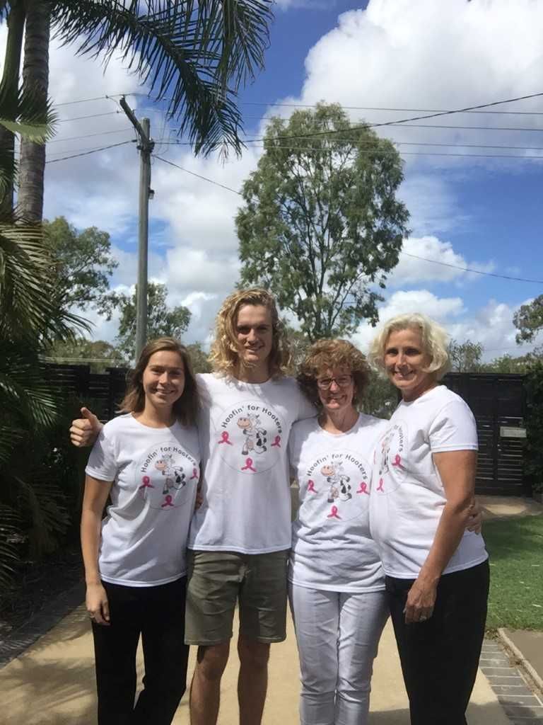 Join in and run or walk - you’ll see the Hoofin for Hooters team, Rochelle Harling, Liam and Helen Window and Sue Bennett at