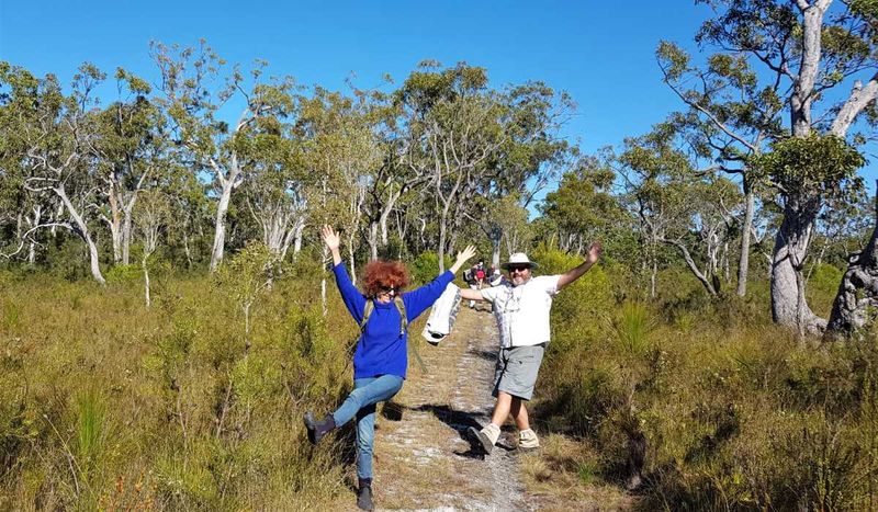 Sarah and Rod enjoying a wildflower walk