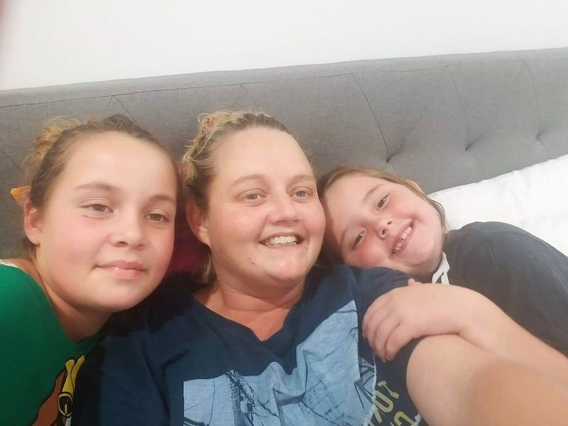 Wishlist House - Felicity, (Mum) Vicki and Sophie, relaxing at Wishlist House, prior to operation day