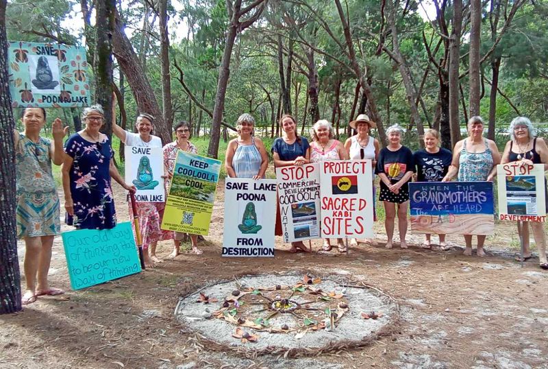 Women joined together to show their care for the land and to try to protect it for the future.