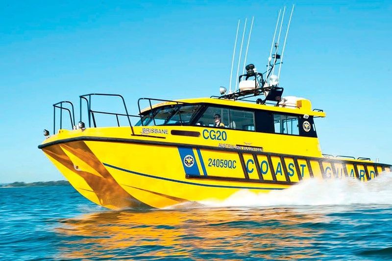 Brisbane Coast Guard Vessel in action. Photo supplied by Coast Guard.