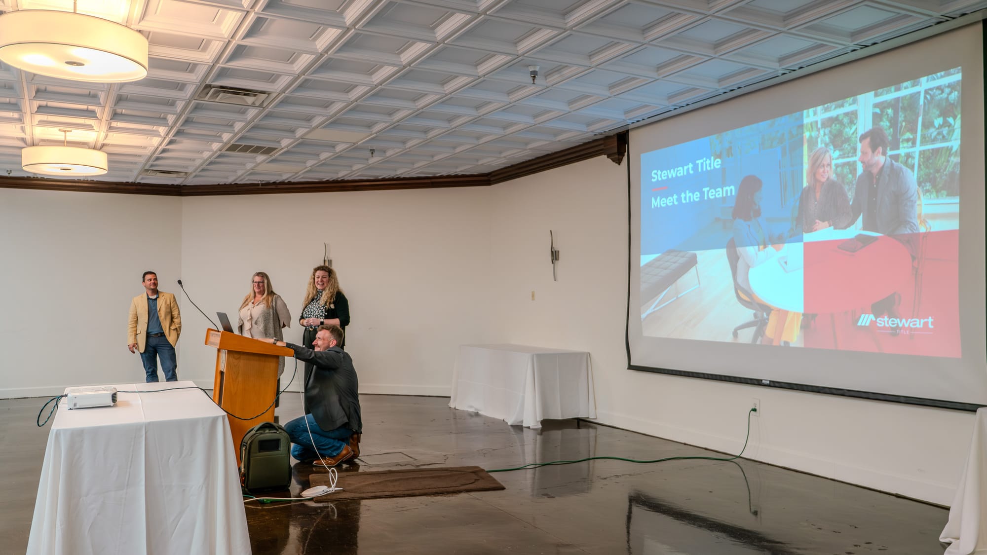 Industry partner presenting at the Kings of Real Estate Town Hall meeting