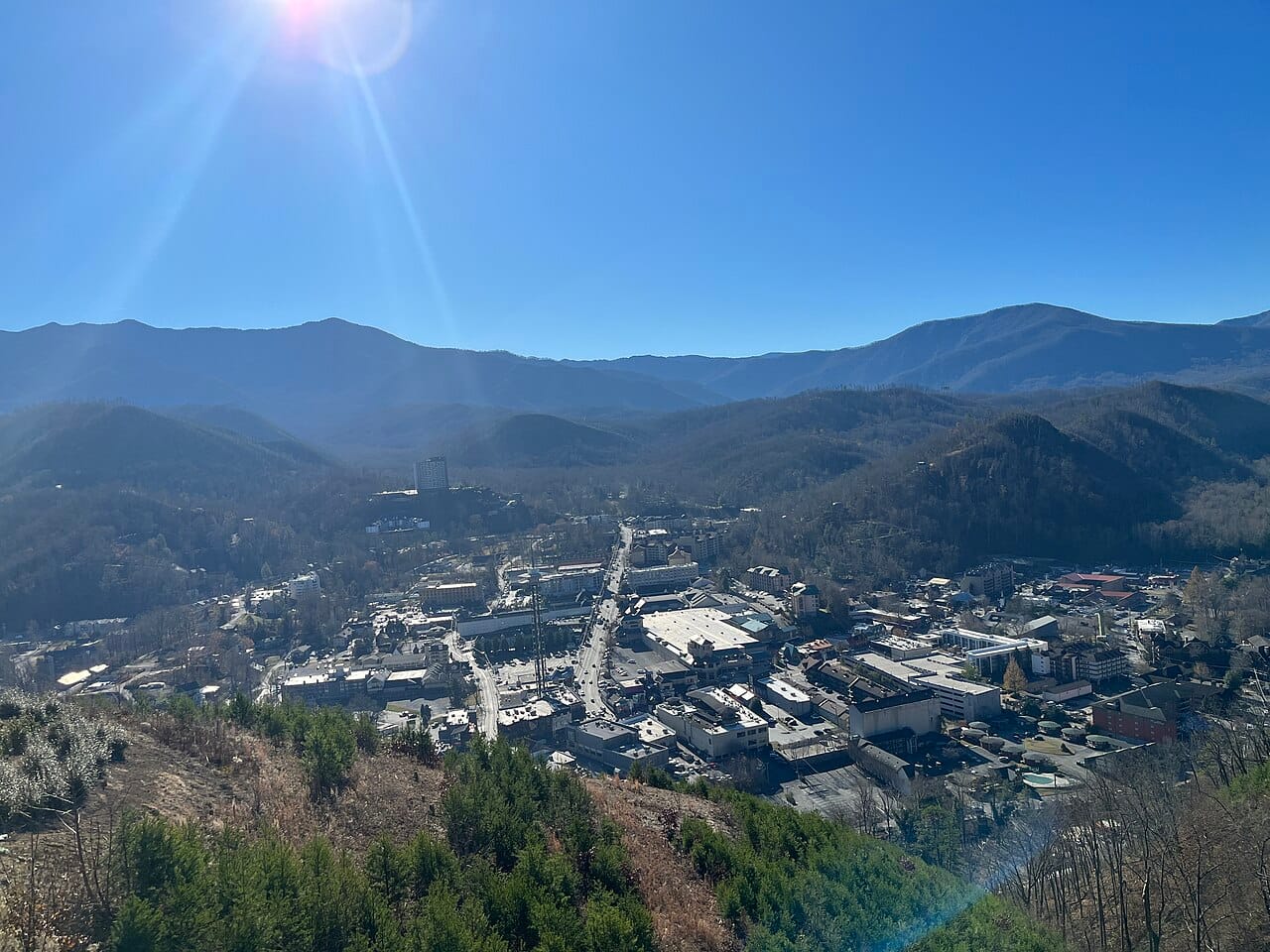 View of Gatlinburg Tennessee from the Gatlinburg SkyLift