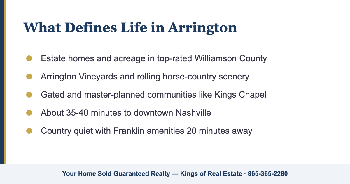 Five things that define living in Arrington TN