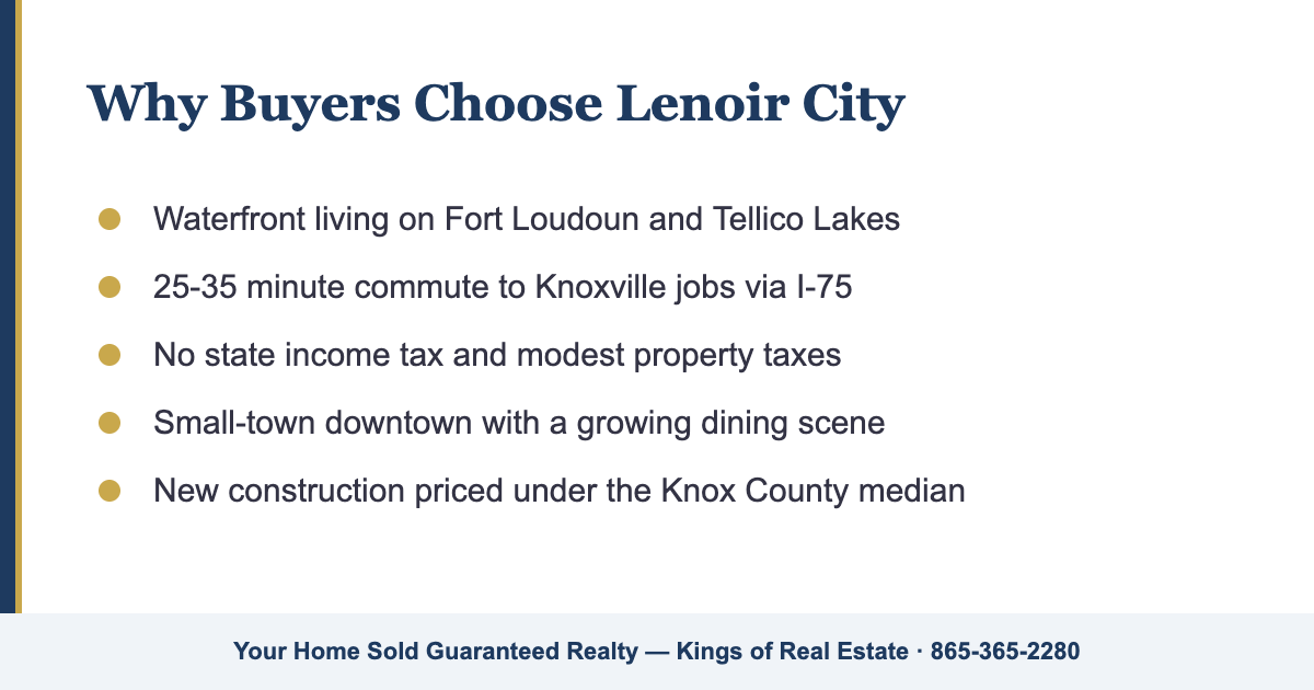 Five reasons buyers choose Lenoir City TN in 2026