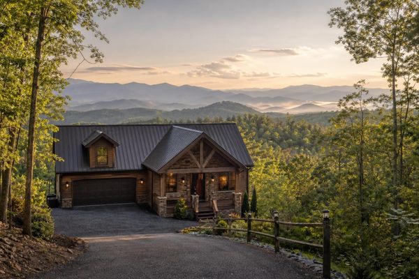 Sevierville area cabin or mountain-view home with Smoky Mountain backdrop
