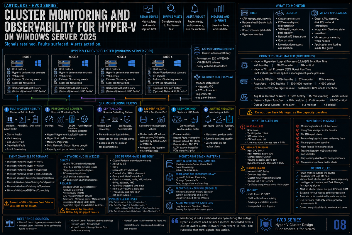 Cluster Monitoring and Observability for Hyper-V on Windows Server 2025