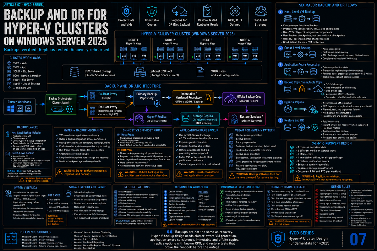 Backup and DR for Hyper-V Clusters on Windows Server 2025